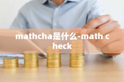 mathcha是什么-math check