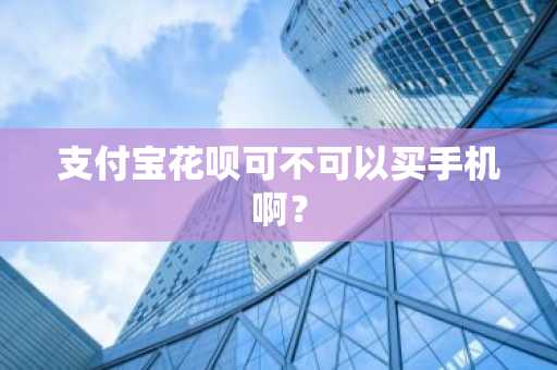 支付宝花呗可不可以买手机啊？