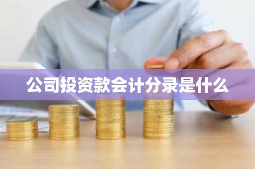 公司投资款会计分录是什么