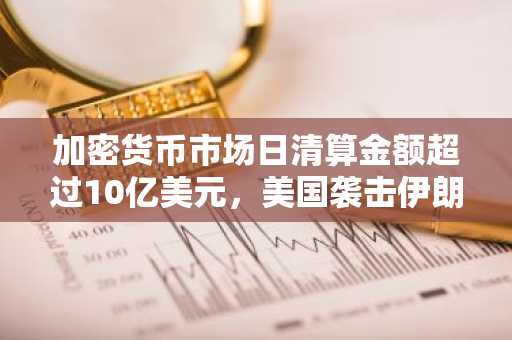 加密货币市场日清算金额超过10亿美元，美国袭击伊朗后，比特币价格跌破10万美元
