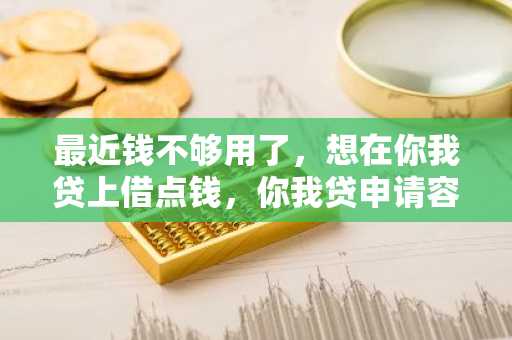 最近钱不够用了，想在你我贷上借点钱，你我贷申请容易下款吗？
