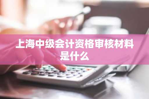 上海中级会计资格审核材料是什么