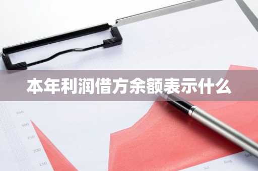 本年利润借方余额表示什么