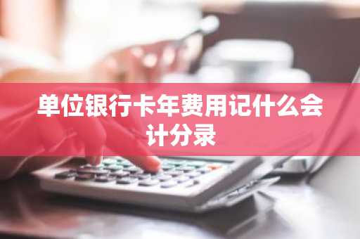 单位银行卡年费用记什么会计分录
