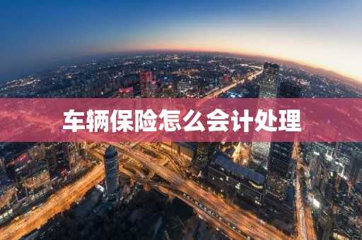 车辆保险怎么会计处理