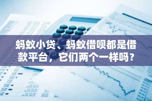 蚂蚁小贷、蚂蚁借呗都是借款平台，它们两个一样吗？有什么区别啊？