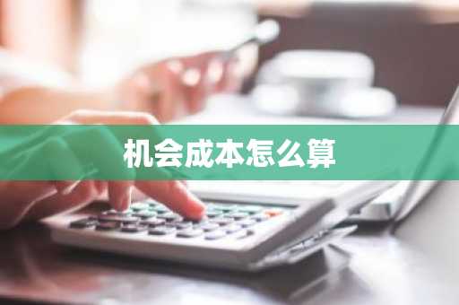 机会成本怎么算
