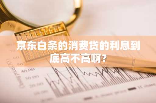 京东白条的消费贷的利息到底高不高啊？