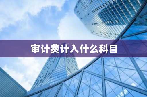审计费计入什么科目