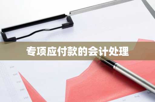 专项应付款的会计处理