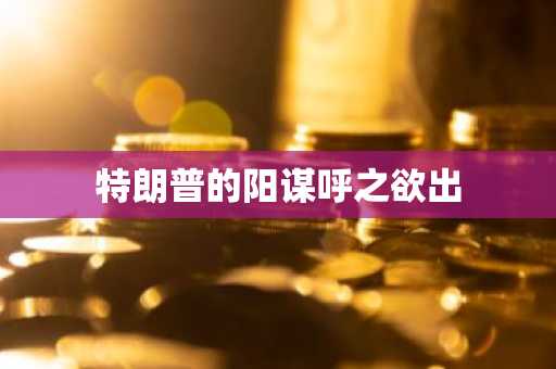 特朗普的阳谋呼之欲出