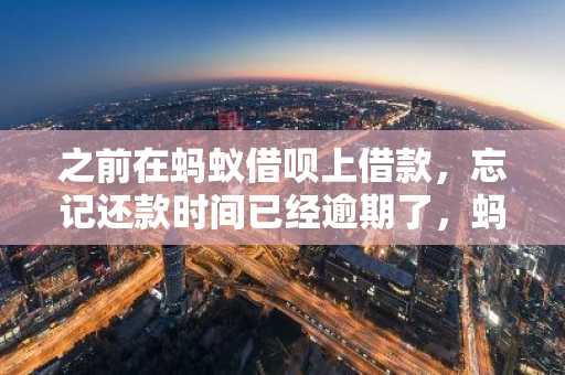 之前在蚂蚁借呗上借款，忘记还款时间已经逾期了，蚂蚁借呗逾期上征信吗？