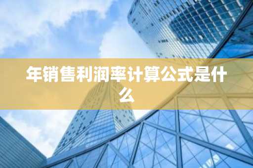 年销售利润率计算公式是什么