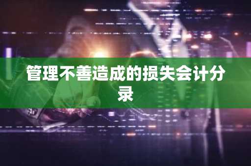 管理不善造成的损失会计分录