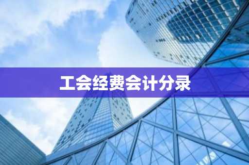 工会经费会计分录