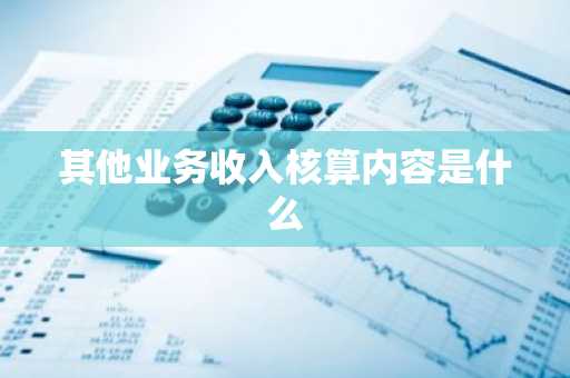 其他业务收入核算内容是什么