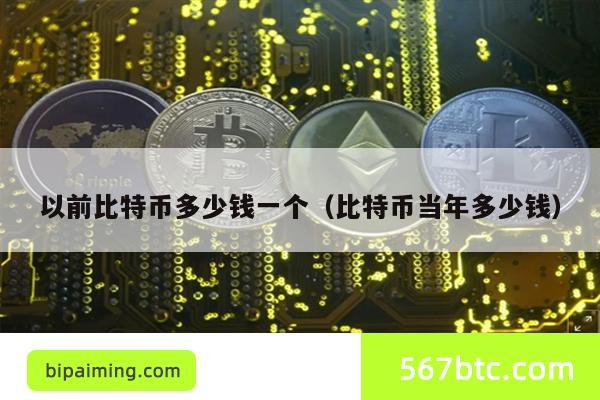 以前比特币多少钱一个（比特币当年多少钱）