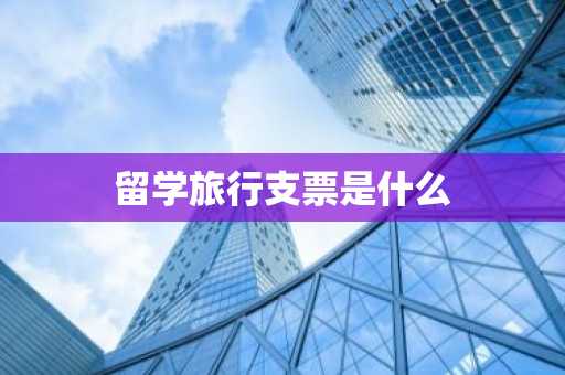 留学旅行支票是什么