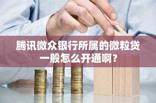 腾讯微众银行所属的微粒贷一般怎么开通啊？