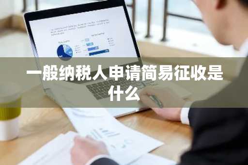 一般纳税人申请简易征收是什么