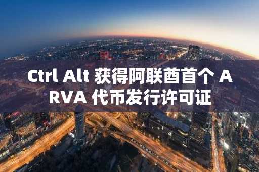 Ctrl Alt 获得阿联酋首个 ARVA 代币发行许可证