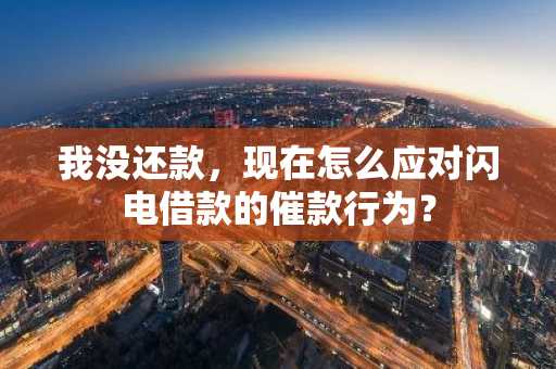 我没还款，现在怎么应对闪电借款的催款行为？