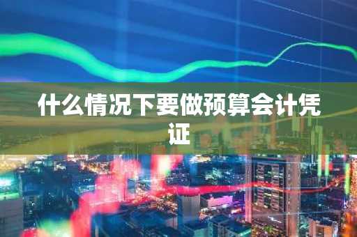 什么情况下要做预算会计凭证