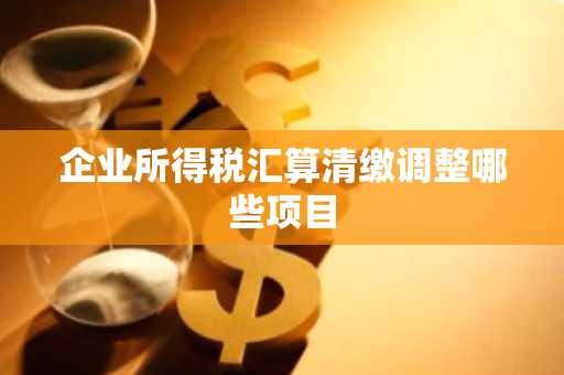 企业所得税汇算清缴调整哪些项目