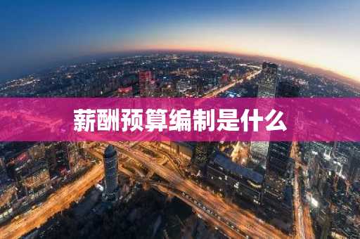 薪酬预算编制是什么