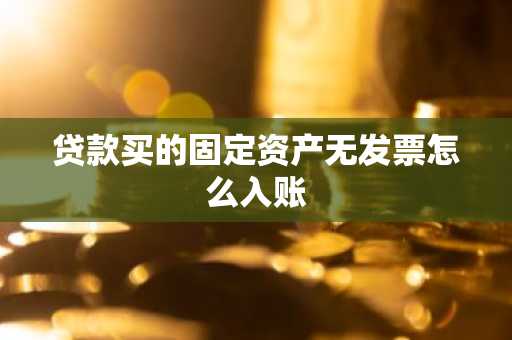 贷款买的固定资产无发票怎么入账