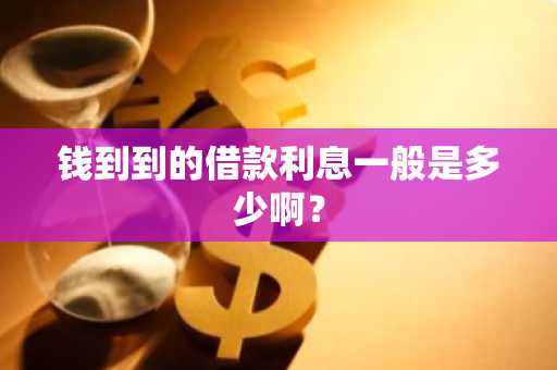 钱到到的借款利息一般是多少啊？