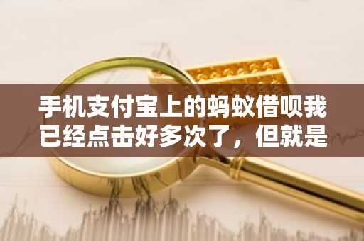 手机支付宝上的蚂蚁借呗我已经点击好多次了，但就是用不了，这是为什么？