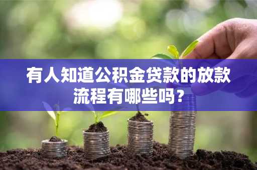 有人知道公积金贷款的放款流程有哪些吗？