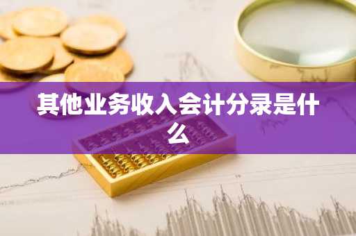 其他业务收入会计分录是什么