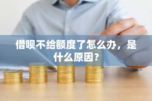 借呗不给额度了怎么办，是什么原因？