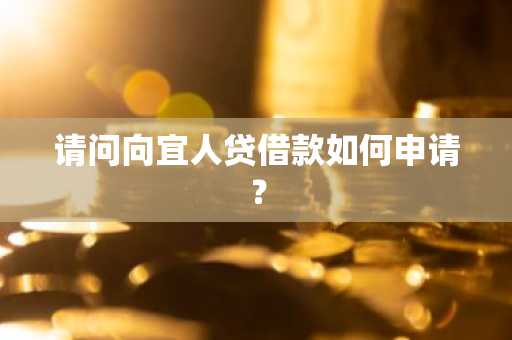 请问向宜人贷借款如何申请？