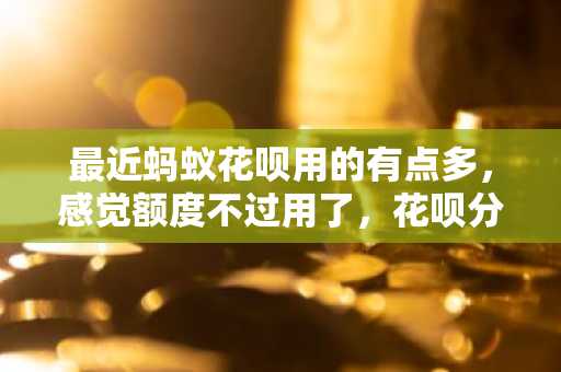 最近蚂蚁花呗用的有点多，感觉额度不过用了，花呗分期怎么提高额度呢？