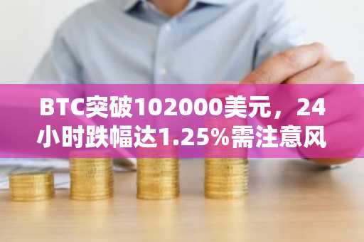 BTC突破102000美元，24小时跌幅达1.25%需注意风险