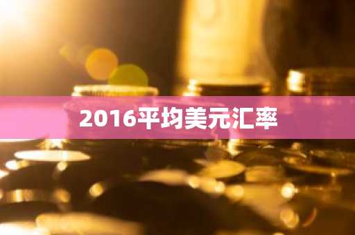 2016平均美元汇率