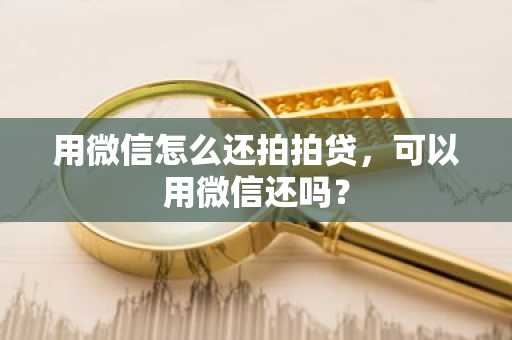 用微信怎么还拍拍贷，可以用微信还吗？