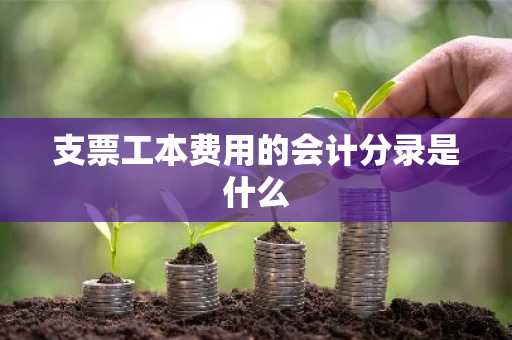 支票工本费用的会计分录是什么