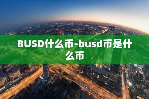 BUSD什么币-busd币是什么币