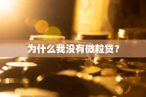 为什么我没有微粒贷？