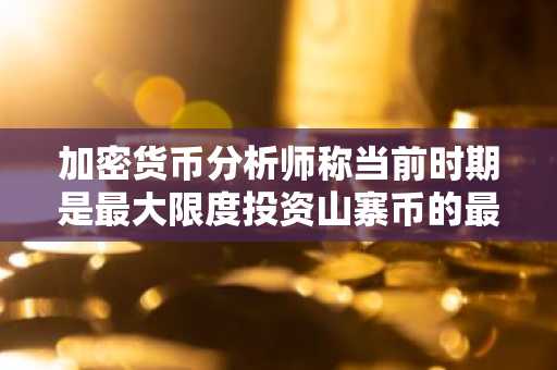加密货币分析师称当前时期是最大限度投资山寨币的最佳时期