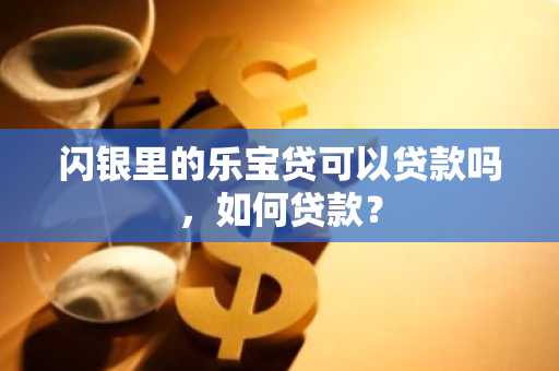 闪银里的乐宝贷可以贷款吗，如何贷款？