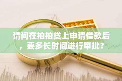 请问在拍拍贷上申请借款后，要多长时间进行审批？
