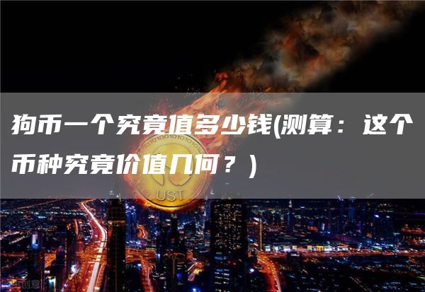 狗币一个究竟值多少钱 - 测算：这个币种究竟价值几何？