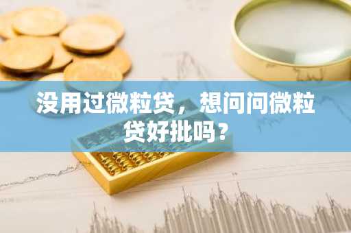 没用过微粒贷，想问问微粒贷好批吗？