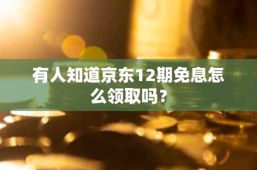 有人知道京东12期免息怎么领取吗？