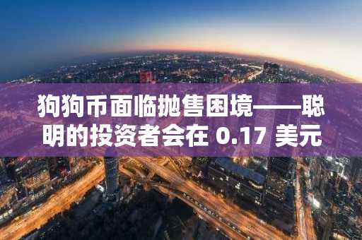 狗狗币面临抛售困境——聪明的投资者会在 0.17 美元时持有还是放弃？
